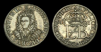 ELIZABETH I Groat dated 1601